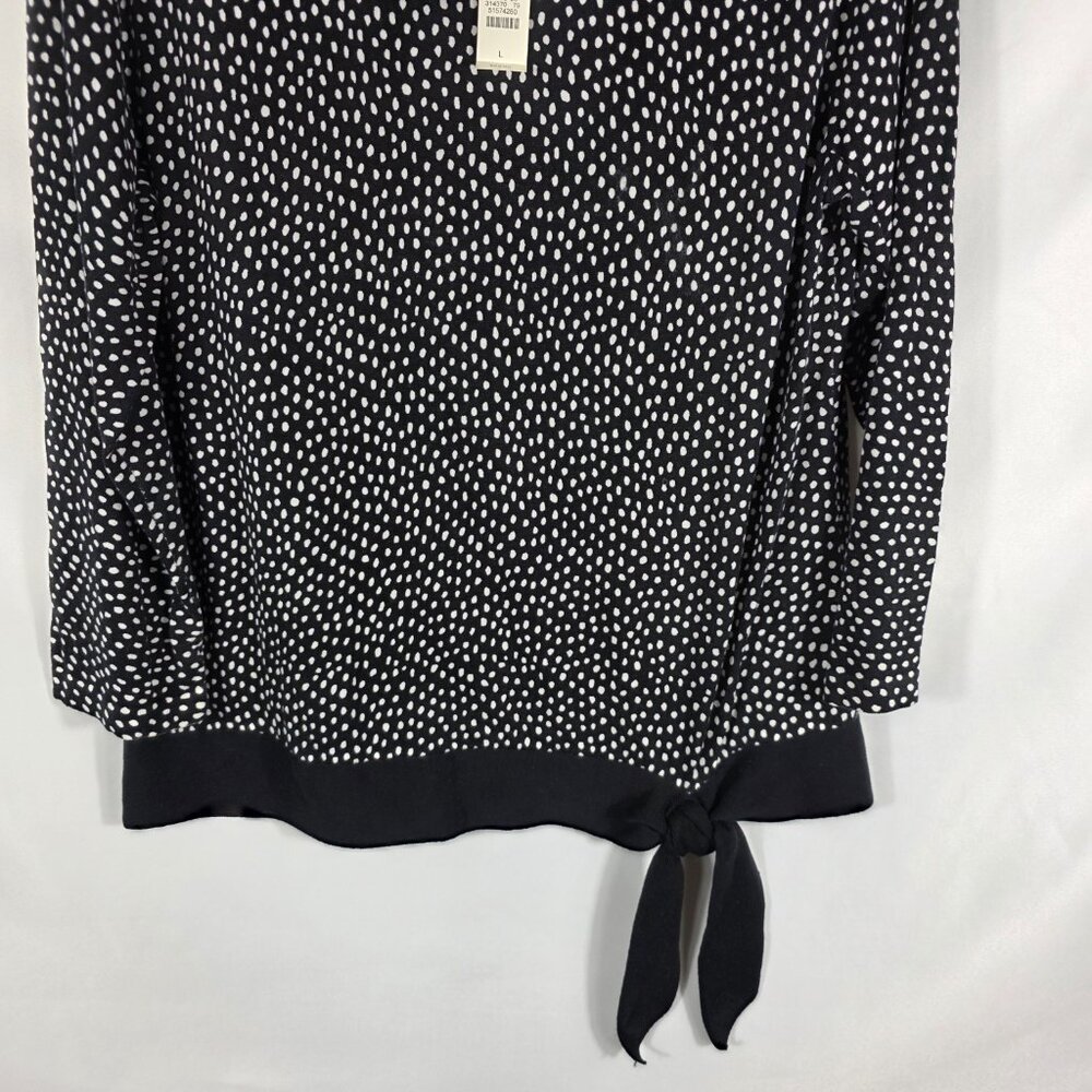 Talbots Black & White Dot Patterned Sweater Women… - image 6